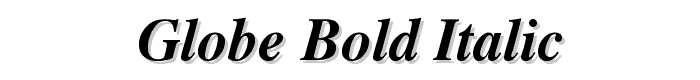 Globe Bold Italic font